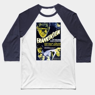 boris karloff frankenstien Baseball T-Shirt